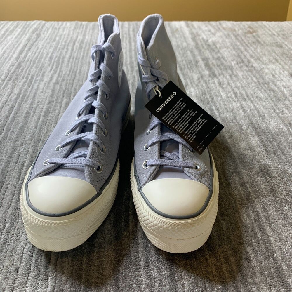CONVERSE Chuck Taylor All Star Lift Platform Suede Grey A03251C Women Size 8.5 - Picture 4 of 8